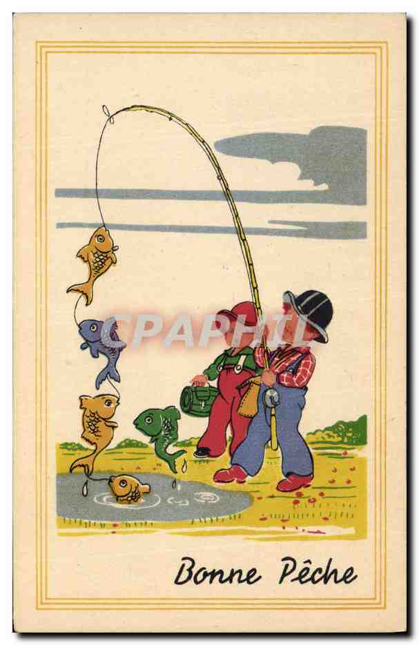 CPA Peche Pecheur Enfants Bonne peche 
