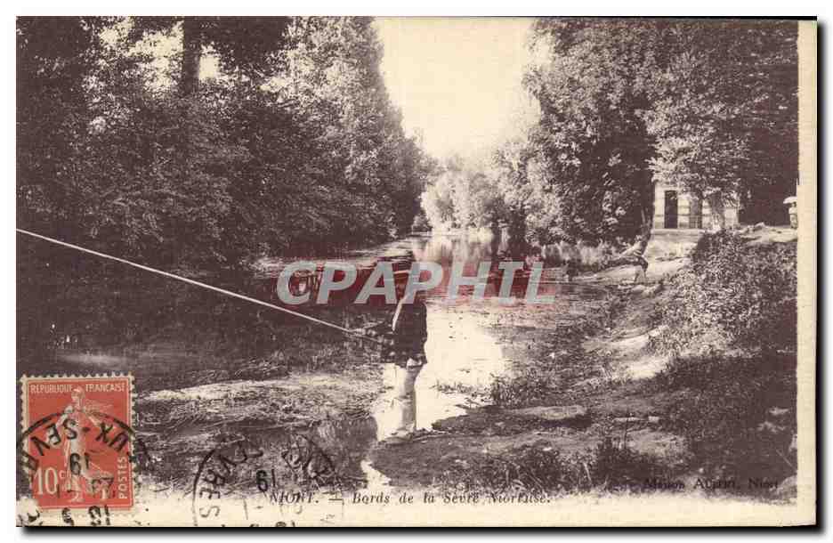CPA Peche Pecheur Niort Bords de la Sevre Niortaise
