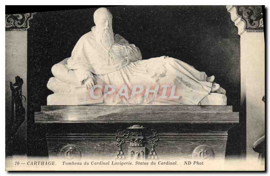 CPA Carthage Tombeau du cardinal Lavigerie Statue du cardinal