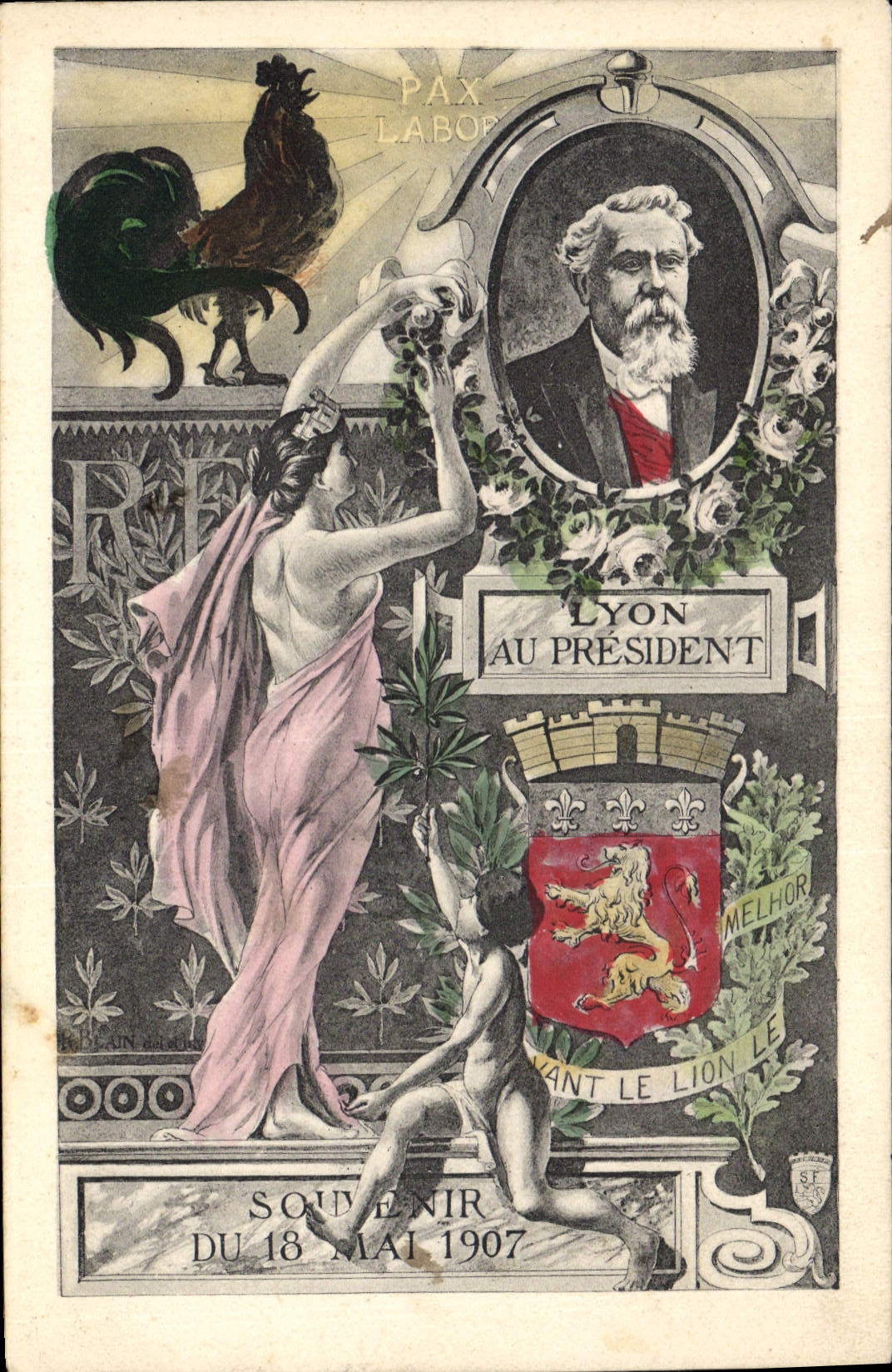 Lyon au Président — Souvenir du 18 mai 1907 — Melhor