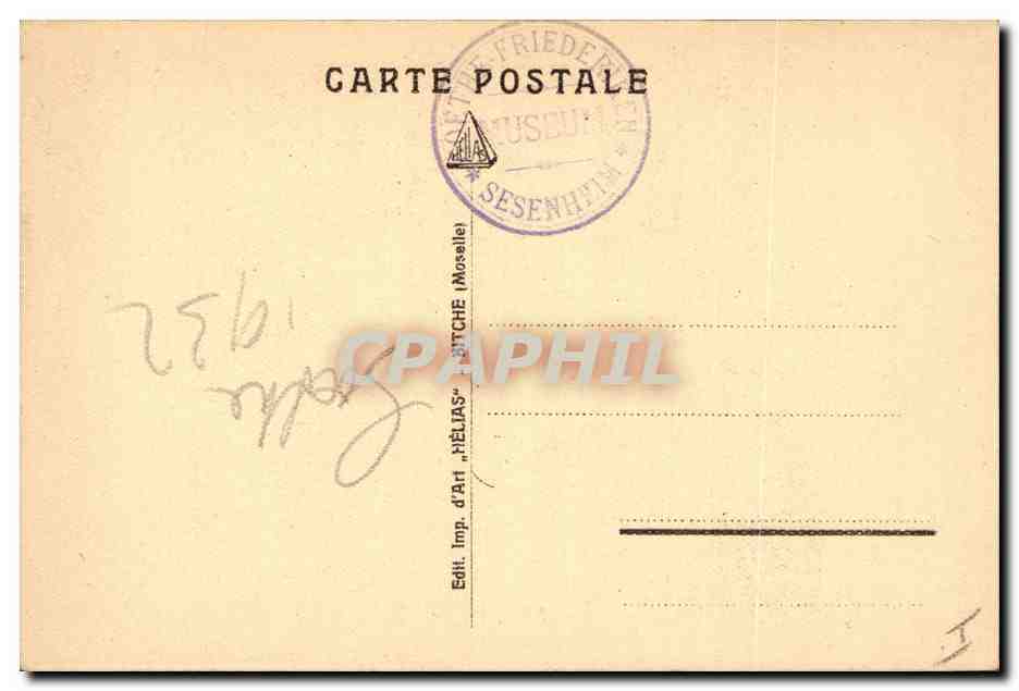 CPA Coq Poule Sessenheim Le vieux Coq  — Rückseite