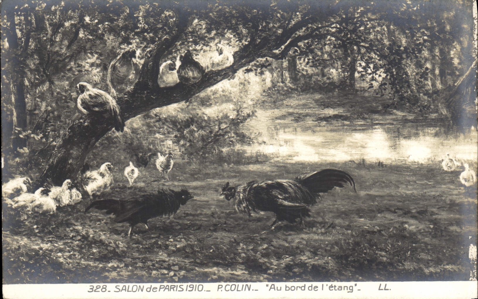 CPA Coq Poule Salon de Paris 1910 Colin Au bord de l'etang 
