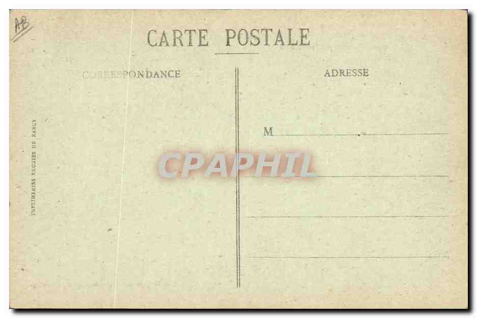 Ambulance Anglaise de première ligne - Les Baraquements - Château du Faux Miroir, près Revigny (Mense) — Grande Guerre 1914-1918 — Verso