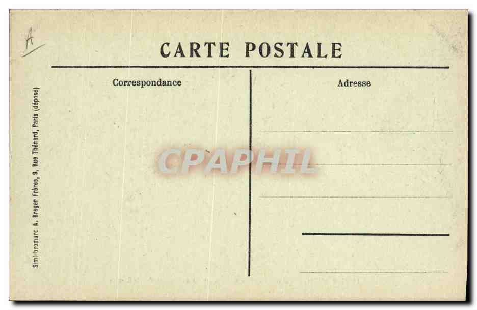 Hôpital Militaire Saint-Martin — Cuisine et Casernement des Infirmiers — Simil-Brugnanc A. Bréger Frères, Paris — Verso