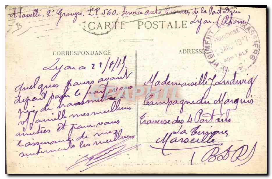LYON - Gare des Brotteaux — Blessés et Infirmiers Français rapatriés d'Allemagne (17 Juillet 1915) — Rückseite