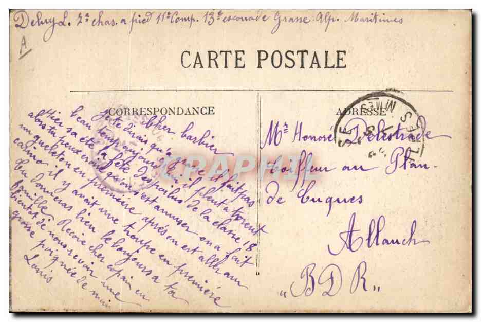 Grasse — Le nouvel Hôpital Pavillon Militaire — CPAPHIL — Rückseite