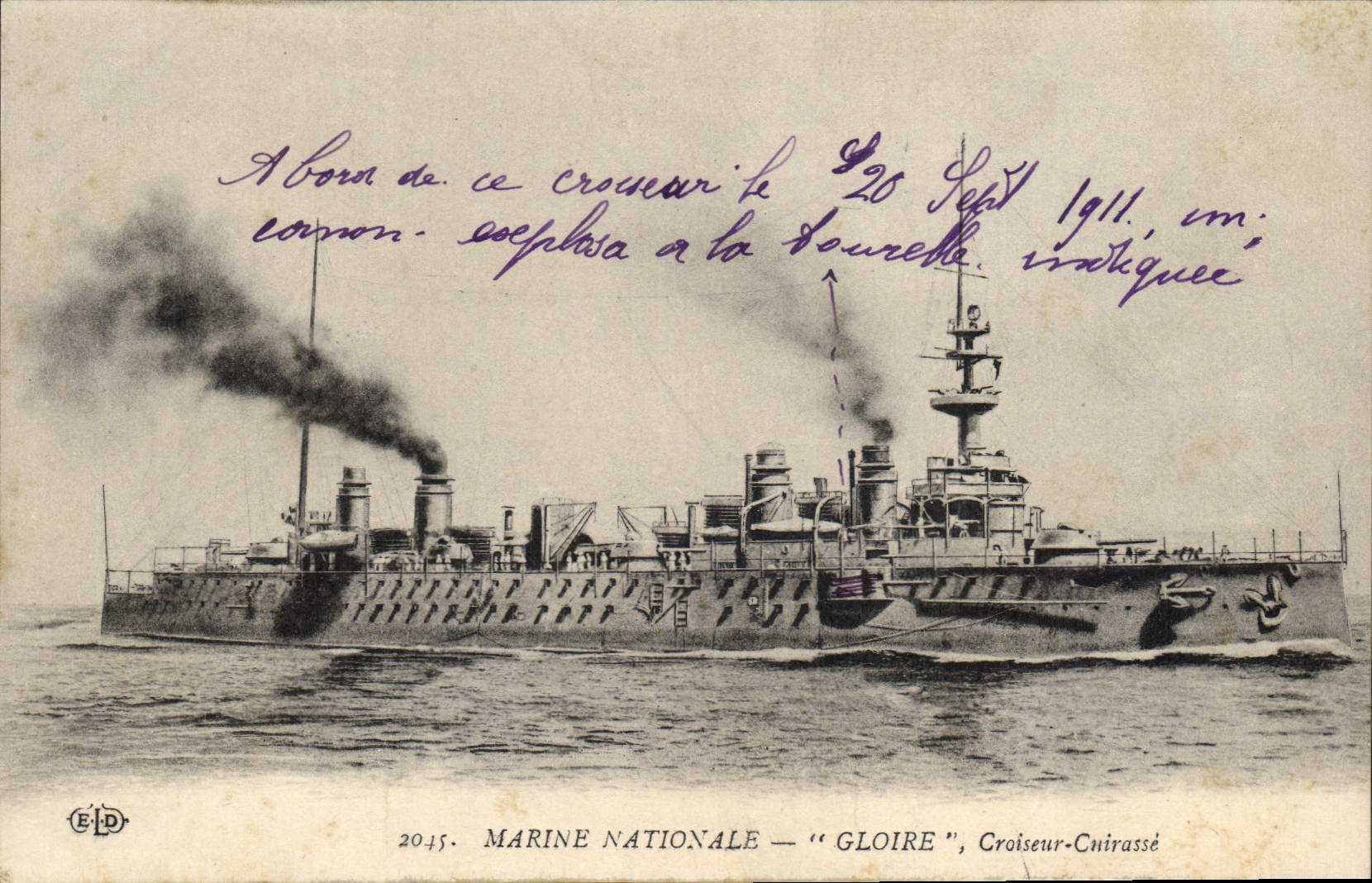 Marine Nationale — "Gloire", Croiseur-Cuirassé — Éditeur ELD, n° 2045