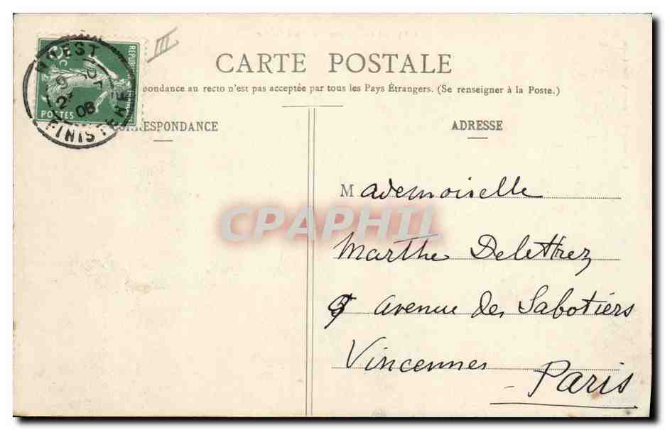 CPA Bateau Le Galilee Croiseur de 3eme classe — Verso