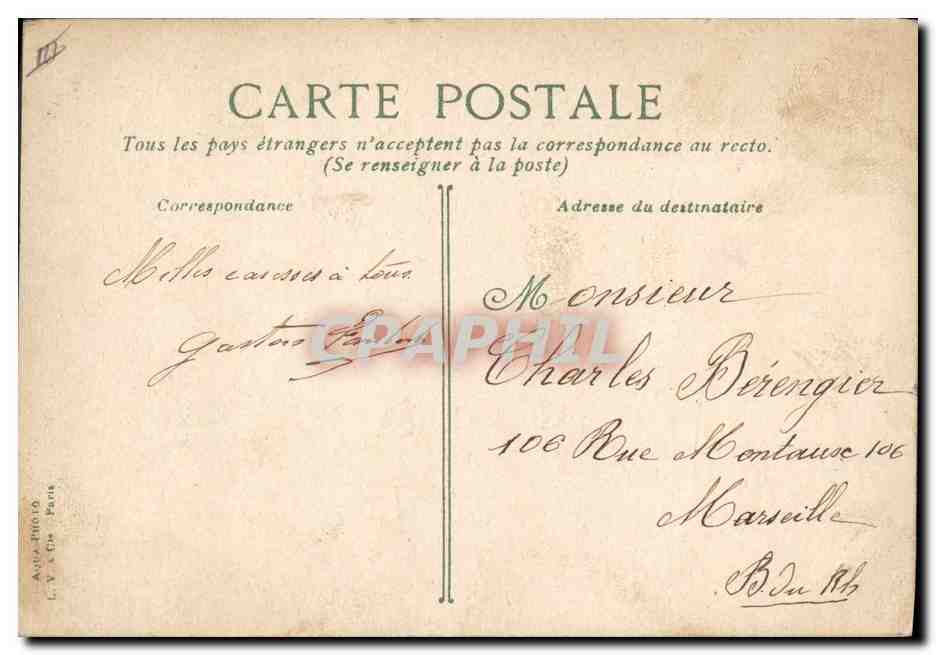 CPA Bateau Le Guichen Croiseur de 1ere classe ayant a son bord M Loubet President de la Republique Francaise dans son voyage en Angleterre — Verso
