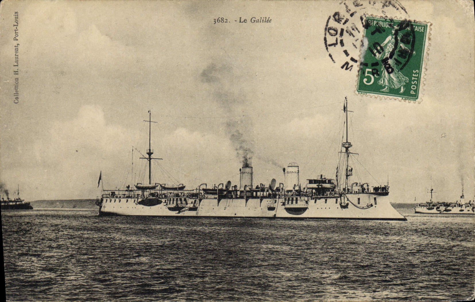 Le Galilée — Navire de guerre français — Collection H. Laurent, n° 3682