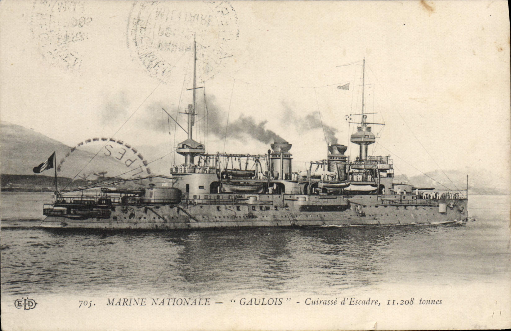 Cuirassé "Gaulois" — Marine Nationale — 11.208 tonnes — Éditeur ELD, n°705