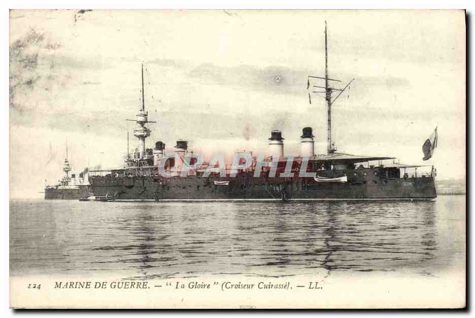 CPA Bateau Le Croiseur Cuirasse Gloire