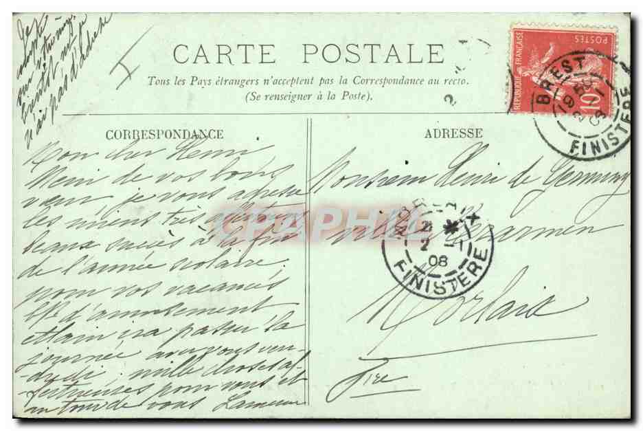 CPA Bateau Le Croiseur Cuirasse Gloire — Rückseite