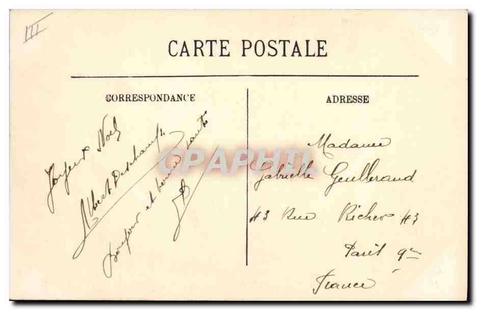 CPA Bateau Calais Croiseur Cuirasse La Gloire  — Verso