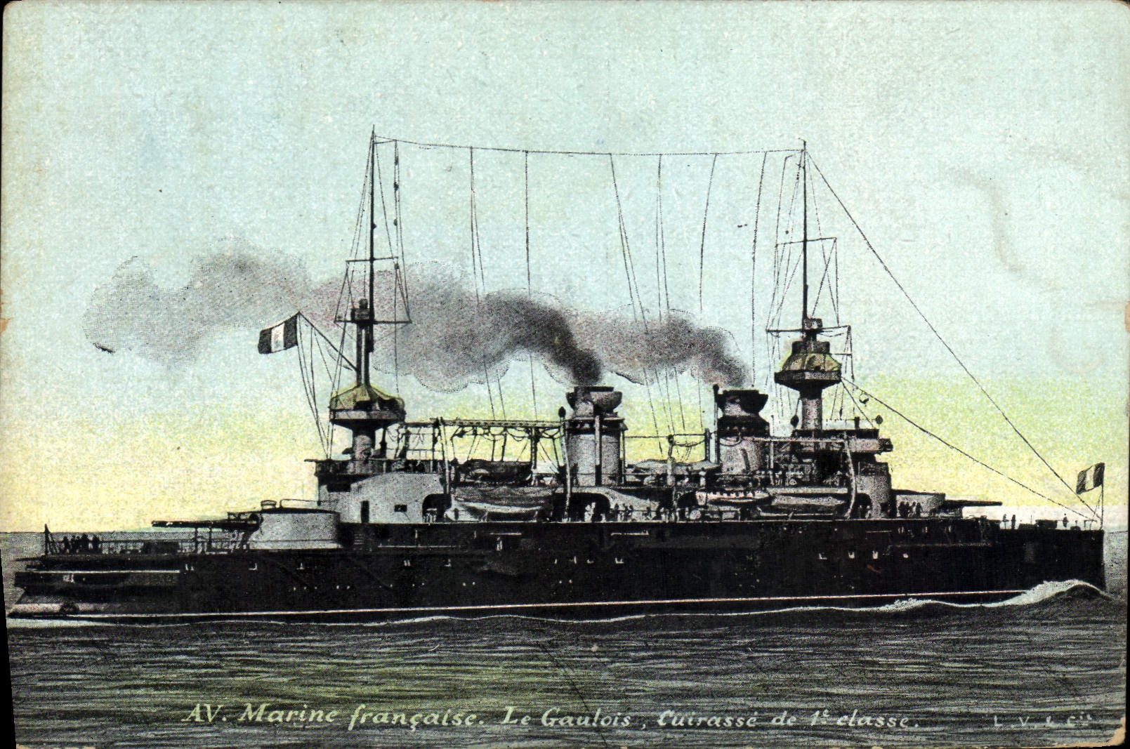 Le Gaulois — Cuirassé de 1re classe — Marine française — L.V.E.C.