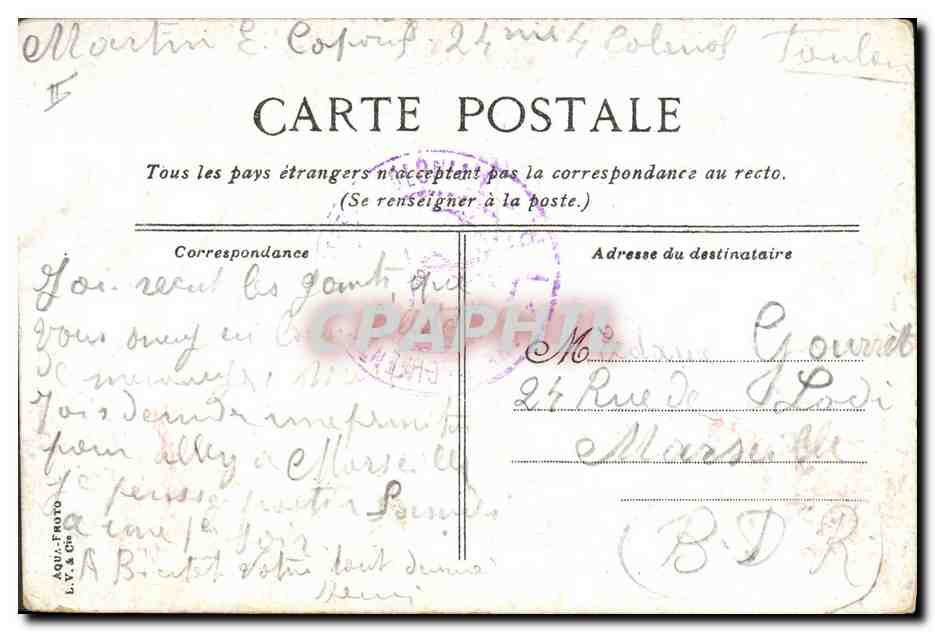 Le Gaulois — Cuirassé de 1re classe — Marine française — L.V.E.C. — Reverso