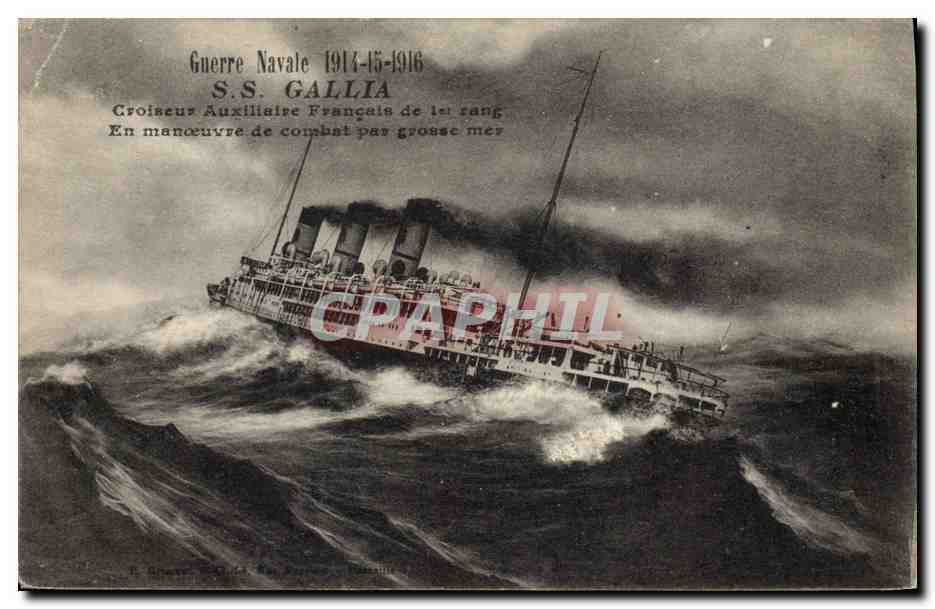 CPA Bateau Guepard Contre torpilleur