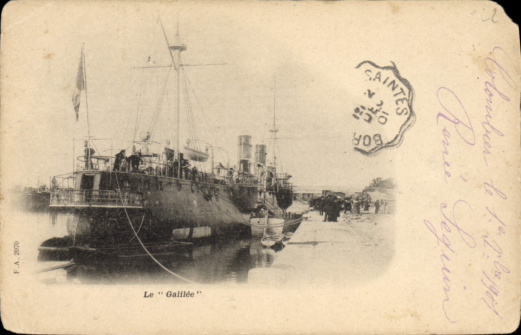 CPA Bateau Le Guichen Croiseur de 1ere classe