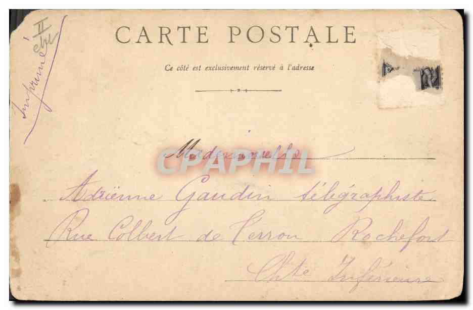 CPA Bateau Le Guichen Croiseur de 1ere classe — Verso