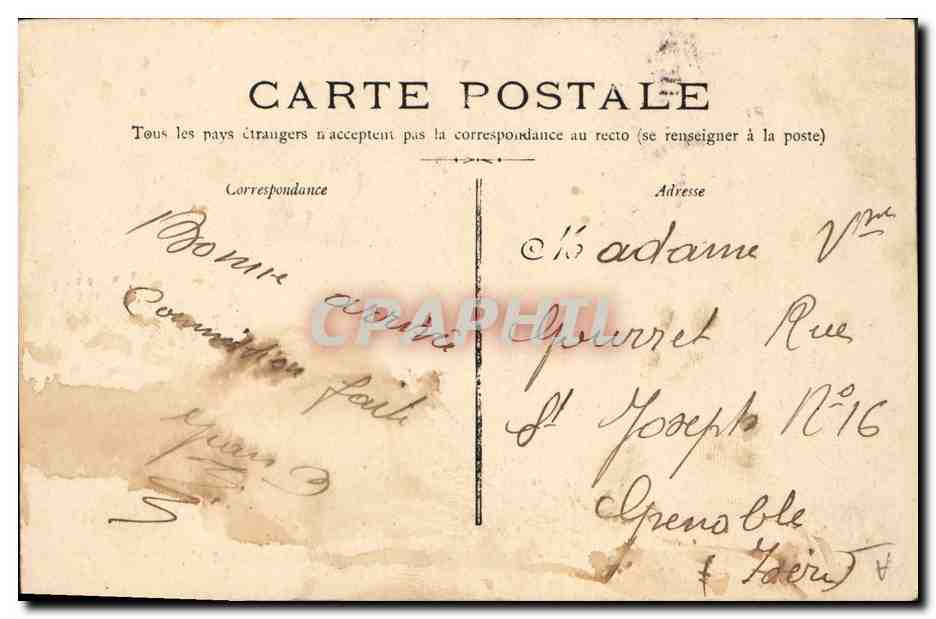 CPA Bateau SS Gallia Croiseur auxiliaire Francais de 1er rang — Verso