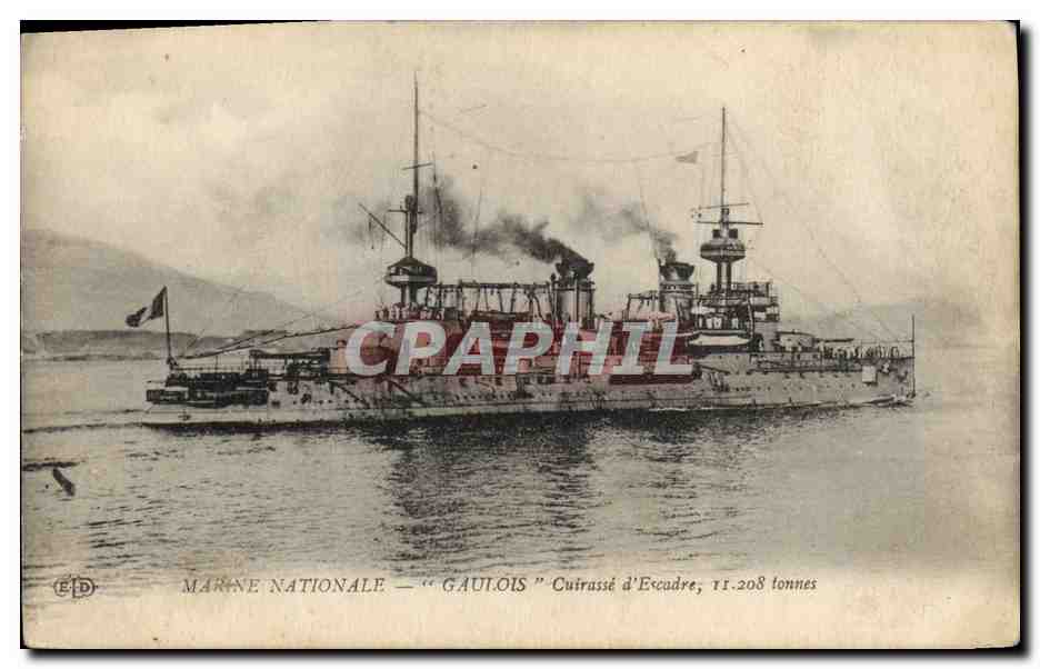 CPA Bateau Gaulois Cuirasse d'escadre