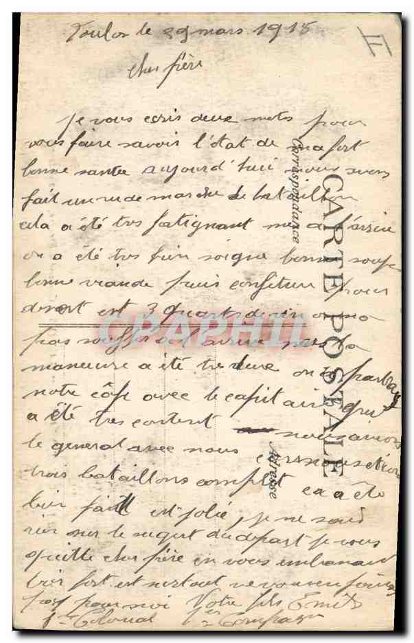 CPA Bateau Gaulois Cuirasse d'escadre — Verso