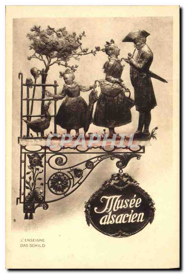 CPA Folklore Alsace Musee alsacien L'enseigne Das Schild Canard