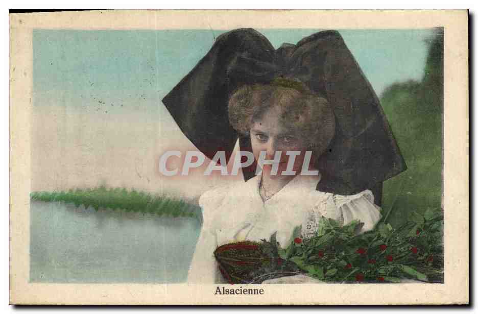 CPA Folklore Alsace Alsacienne