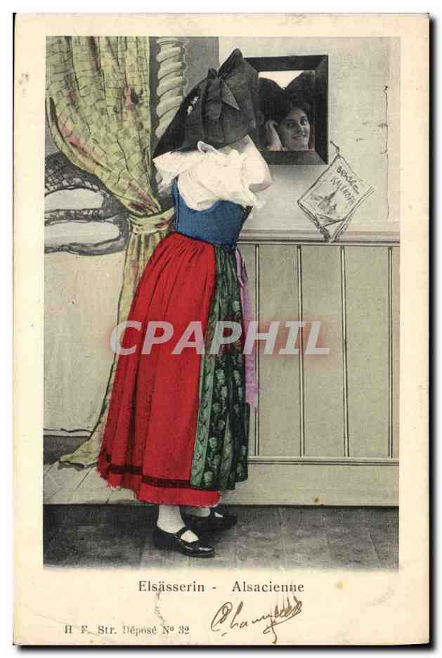 CPA Folklore Alsace Alsacienne