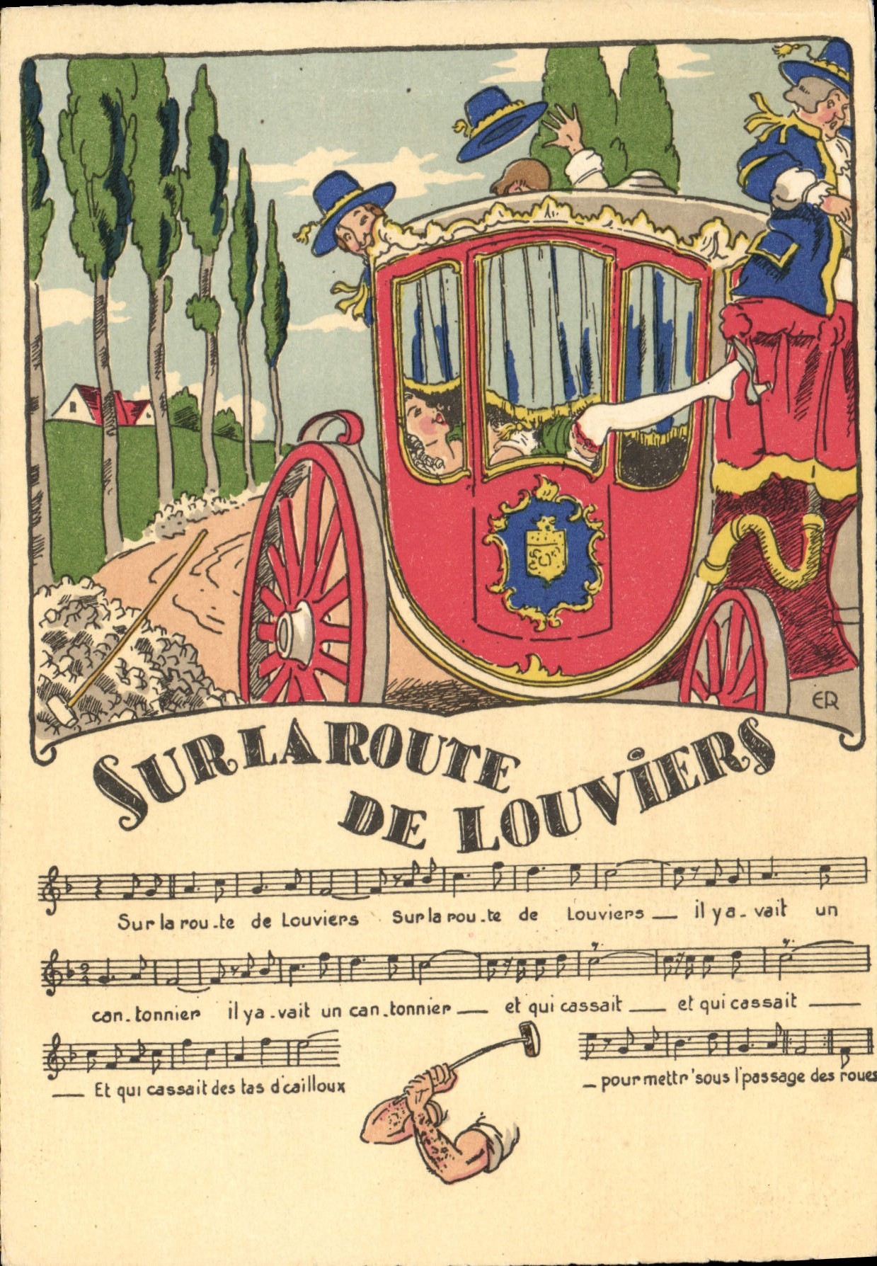 Sur la route de Louviers — chanson — Mt. Barré & J. Doyez, No 580