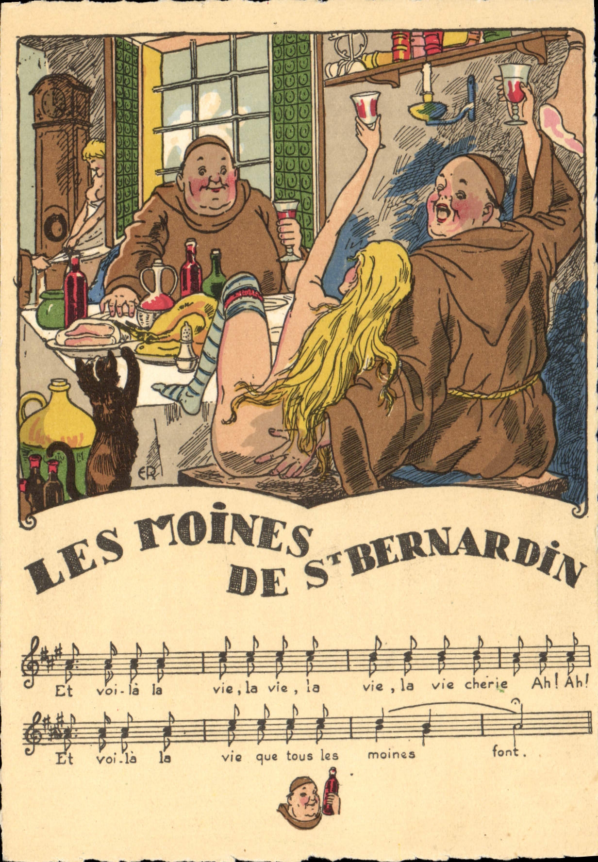 Les Moines de Sᵗ Bernardin — Chanson — Éditeur M. Bonné & J. Doyez, Paris, n° 580