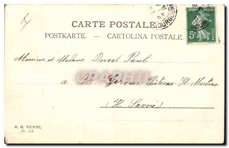CPA Fantaisie Illustrateur Joyeuse Annee Biche — Verso