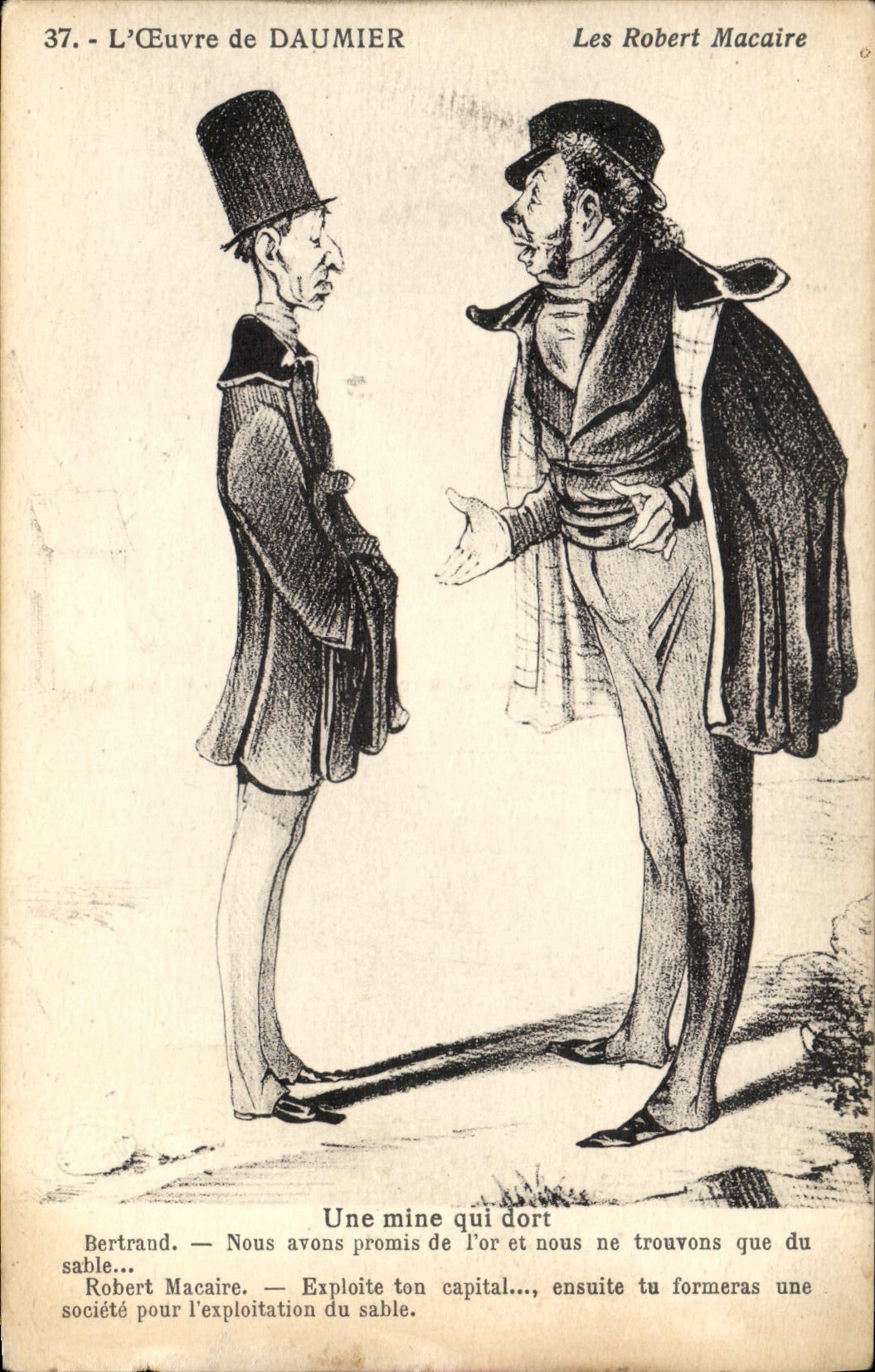 CPA Fantaisie Illustrateur Daumier Les Robert Macaire