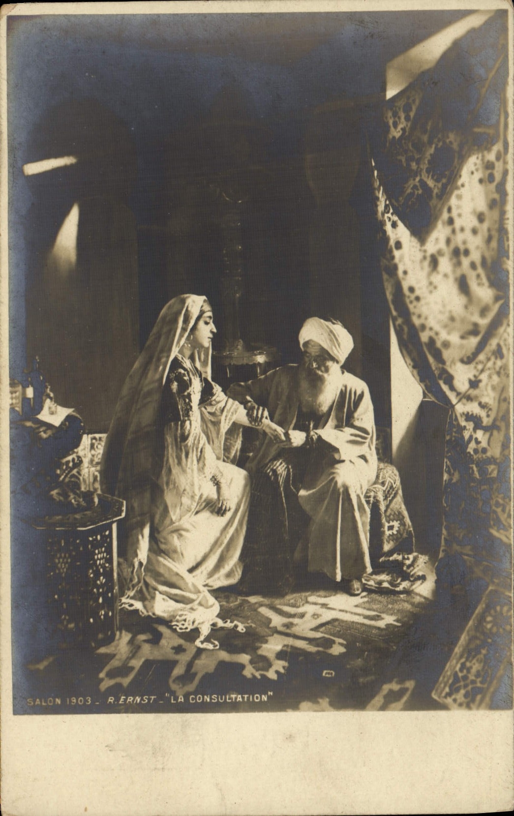 CPA Orientalisme Salon 1903 Ernst Le consultation Docteur
