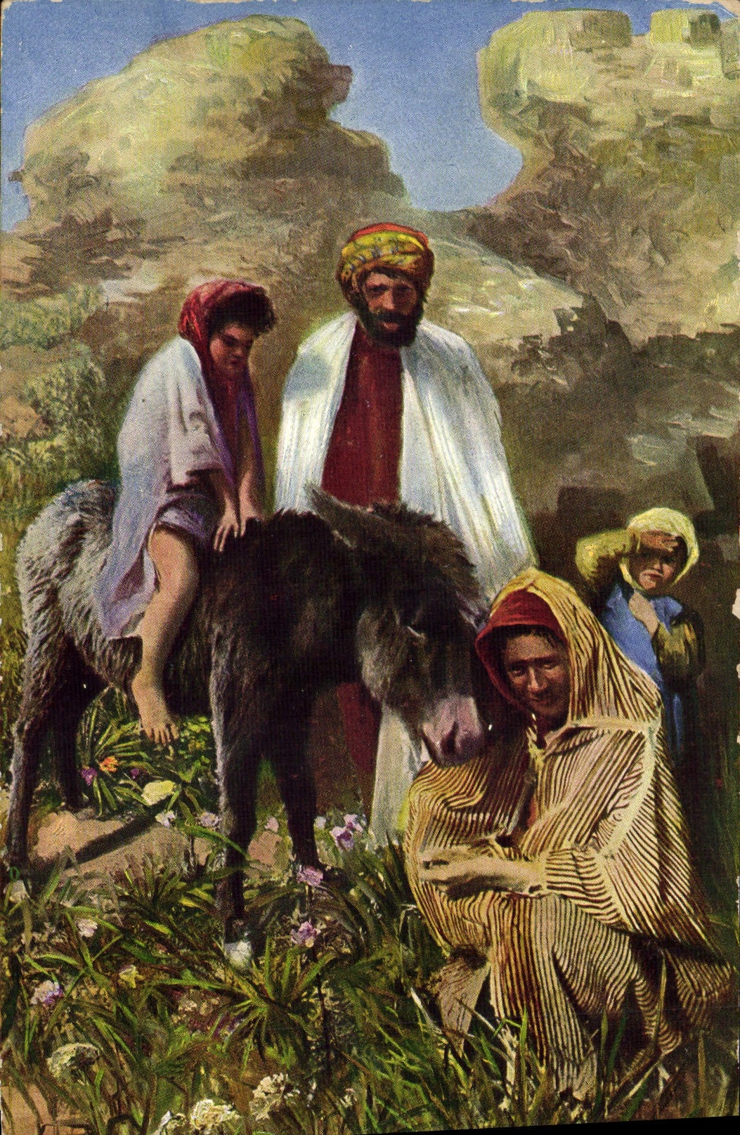CPA Orientalisme Egypte Egypt Ane Mule