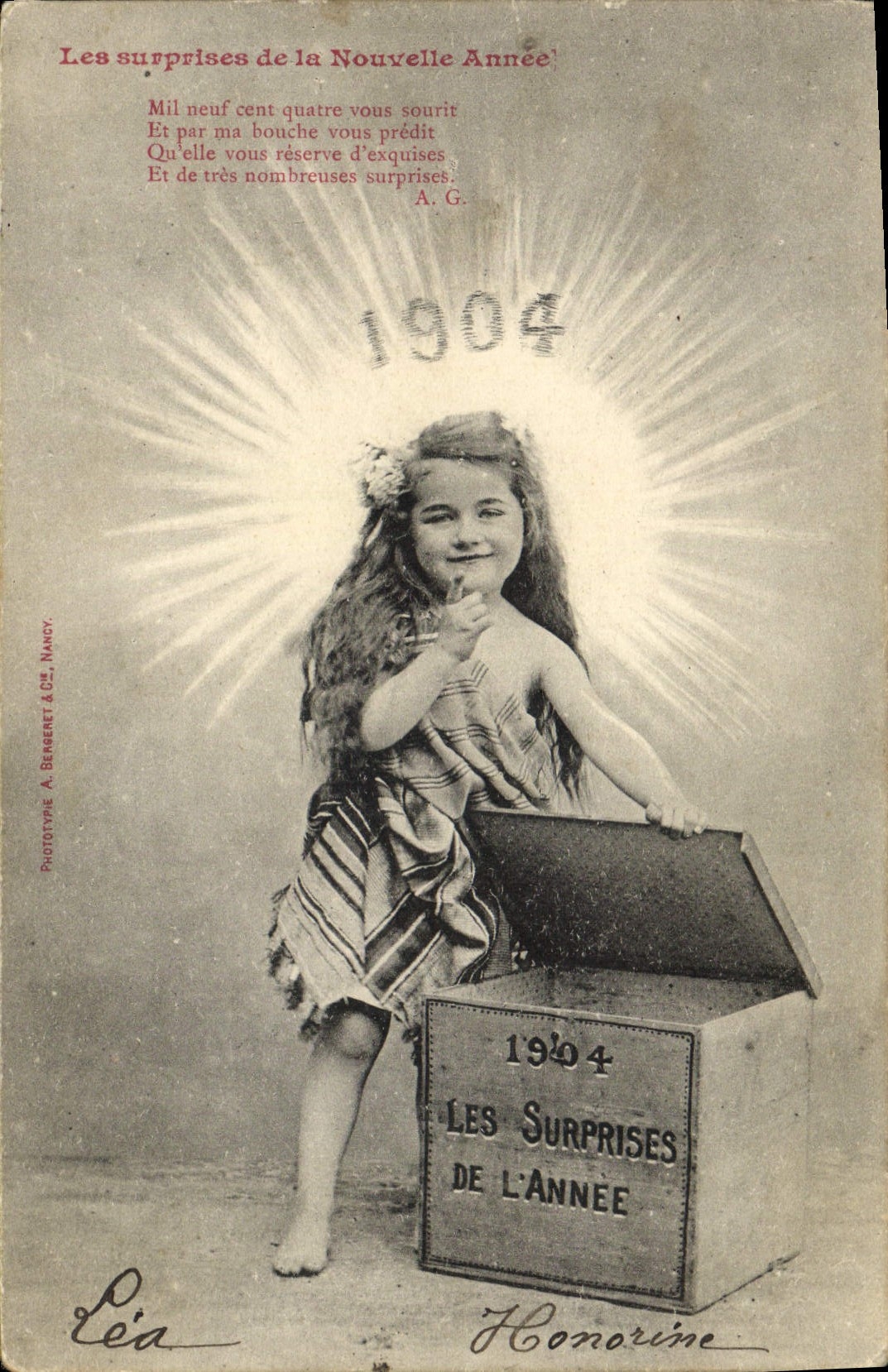 CPA Fantaisie Enfant Les surprises de la nouvelle annee 1904