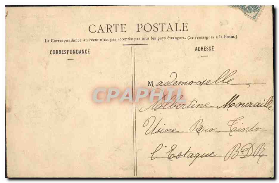 CPA Fantaisie Femme Grasse matinee — Rückseite