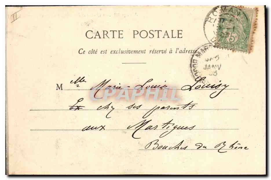 CPA Fantaisie Enfant Annee 1903 — Rückseite