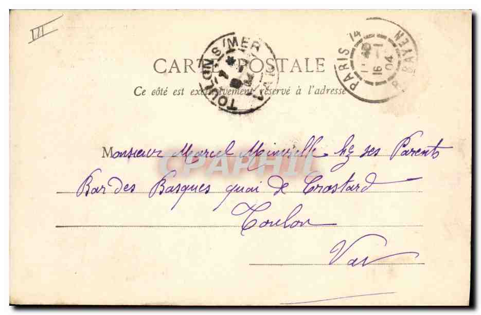Jeune femme en couronne de fleurs — carte de vœux — Phototype A. Benenat & Cie, Nancy — Verso
