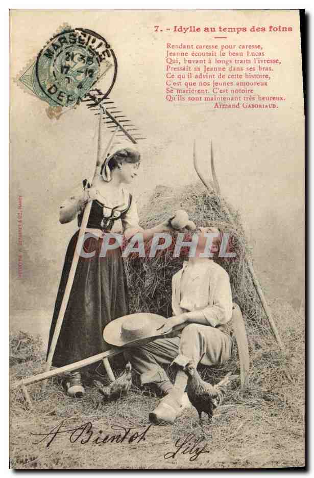 CPA Fantaisie Femme Idylle au temps des soins