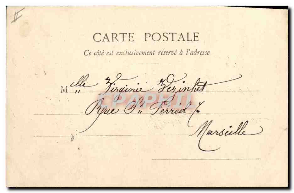 CPA Fantaisie Femme Idylle au temps des soins — Verso