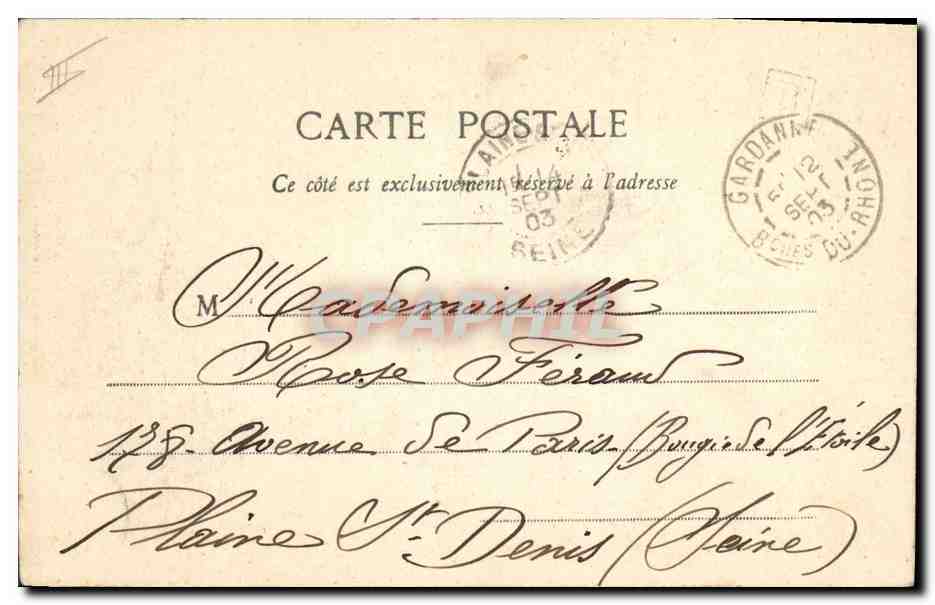 Le Baromètre du Ménage — La Pluie — Phototypie A. Bourgoin à C. — N°2047 — Verso