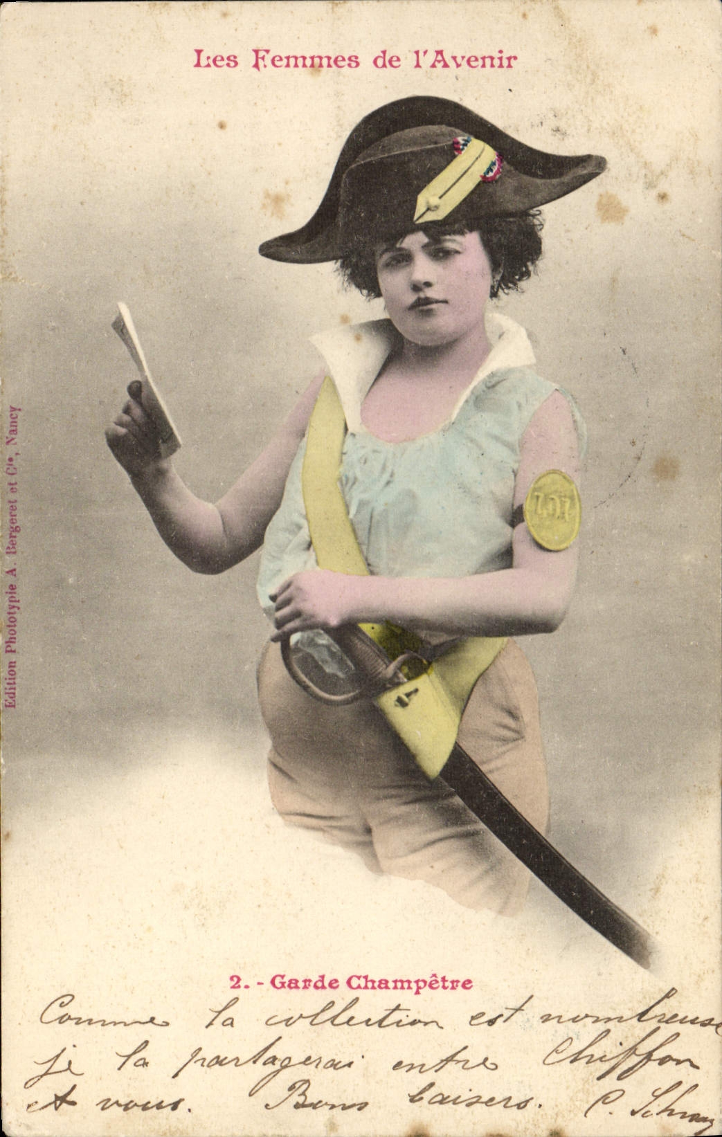 Les Femmes de l'Avenir — 2. Garde Champêtre — Édition Phototype A. Bergeret et Cie, Nancy
