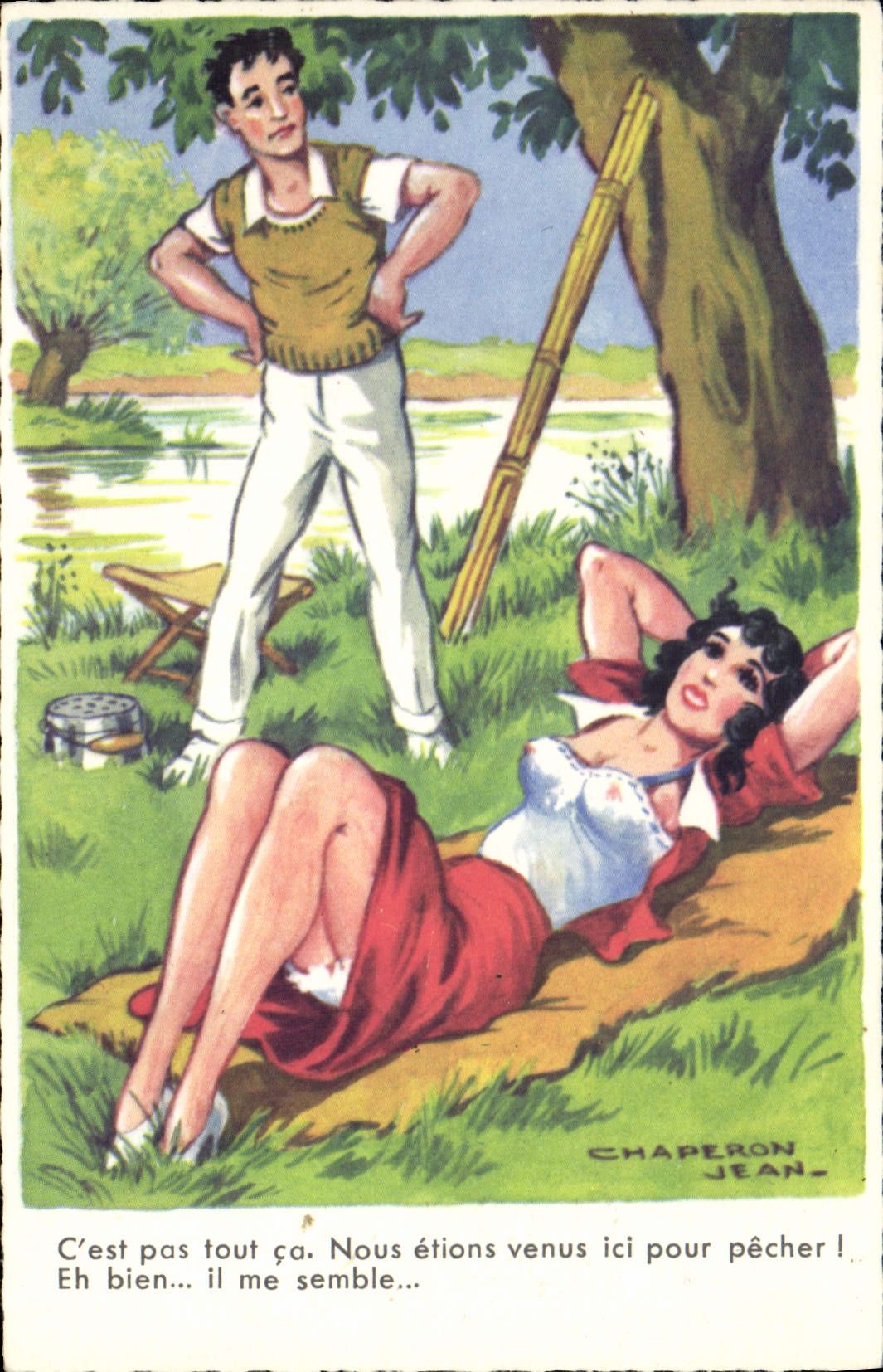 CPA Peche Pecheur Illustrateur Jean Chaperon 