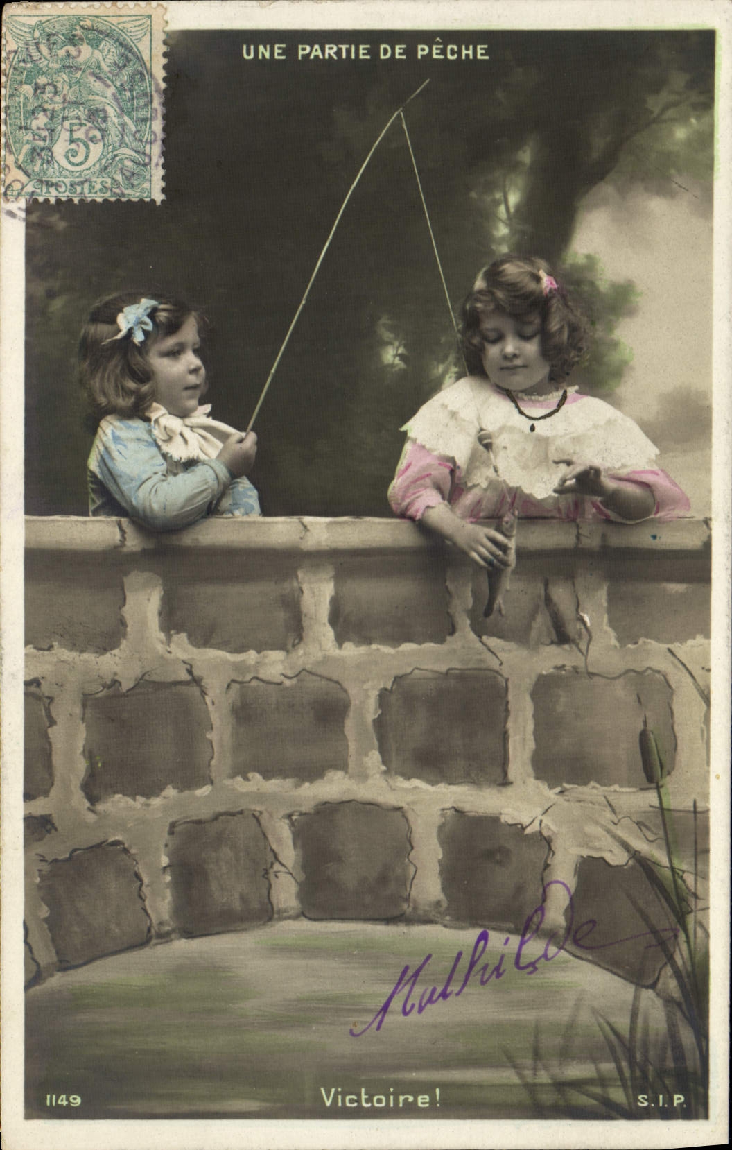 Deux jeunes filles pêchant — S.I.P. n°1149