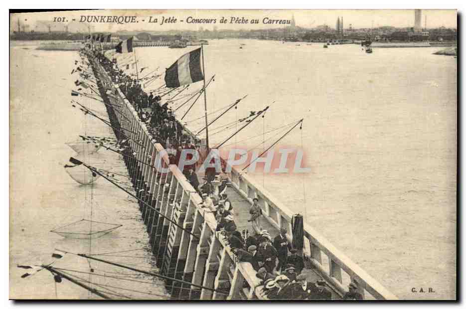 Dunkerque - La Jetée - Concours de Pêche au Carreau