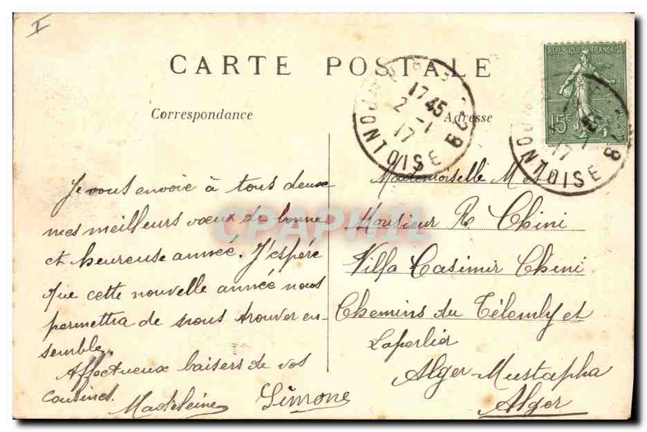CPA Gargouille Paris Notre Dame Chimere  — Rückseite