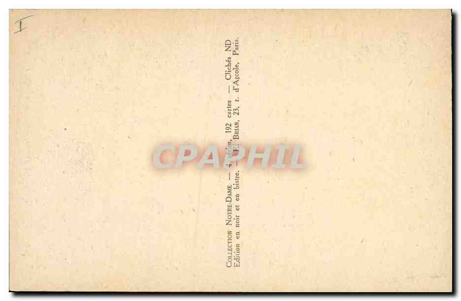 CPA Gargouille Paris Notre Dame Chimere  — Verso