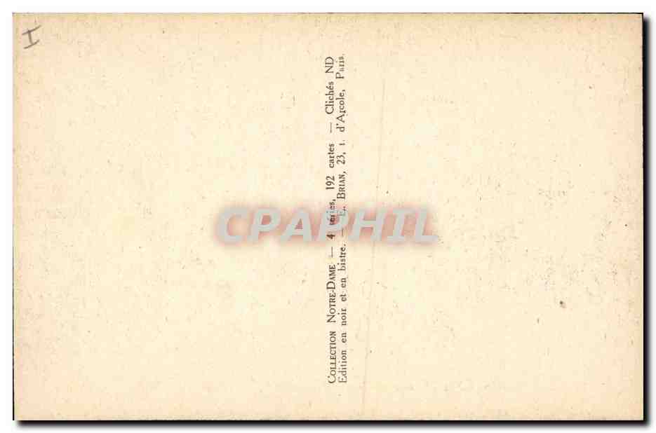 CPA Gargouille Paris Notre Dame  — Verso