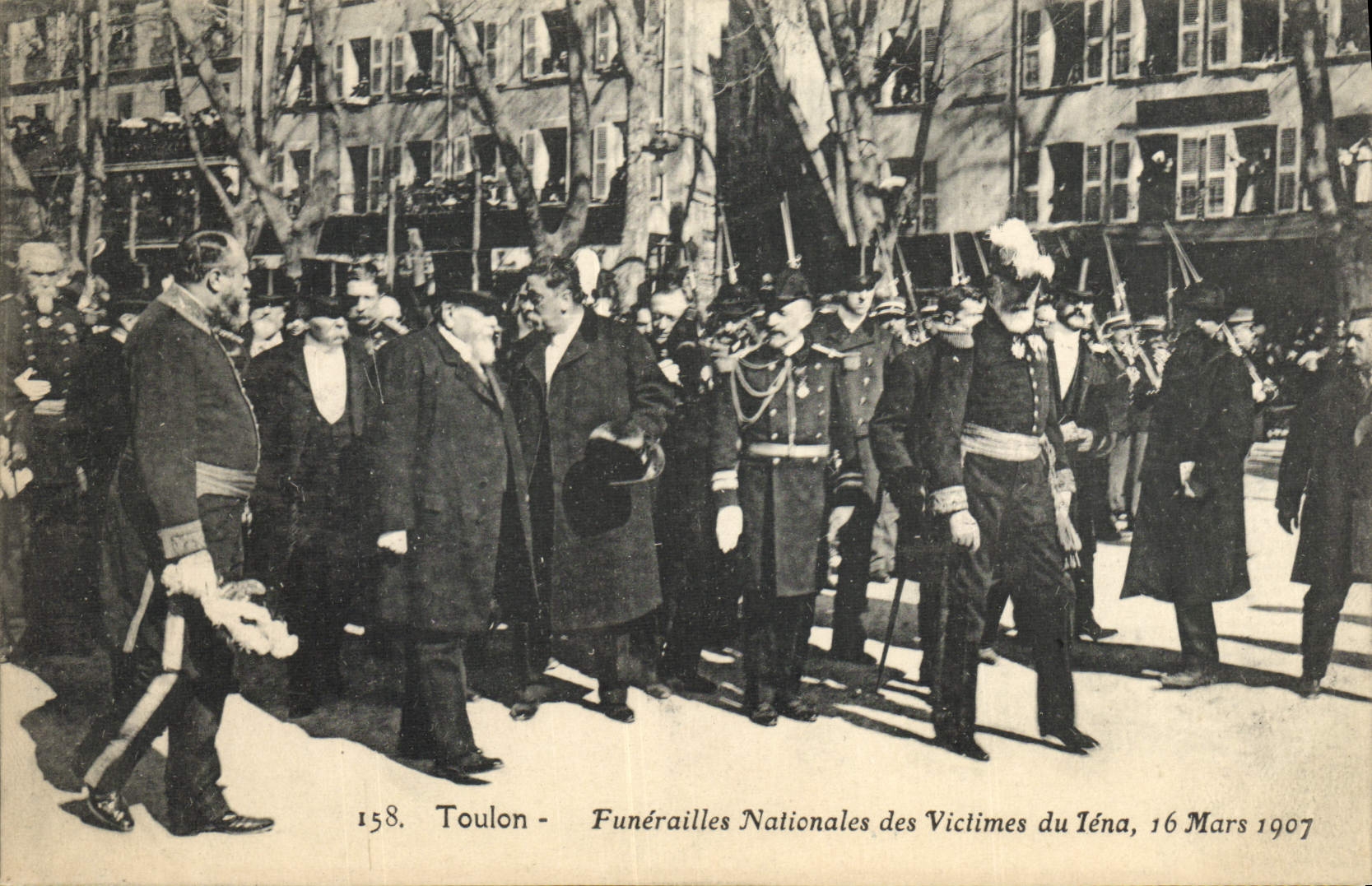 Toulon — Funérailles Nationales des Victimes du Iéna, 16 Mars 1907 — Photo Atelier Baudouin Vincent, Marseille